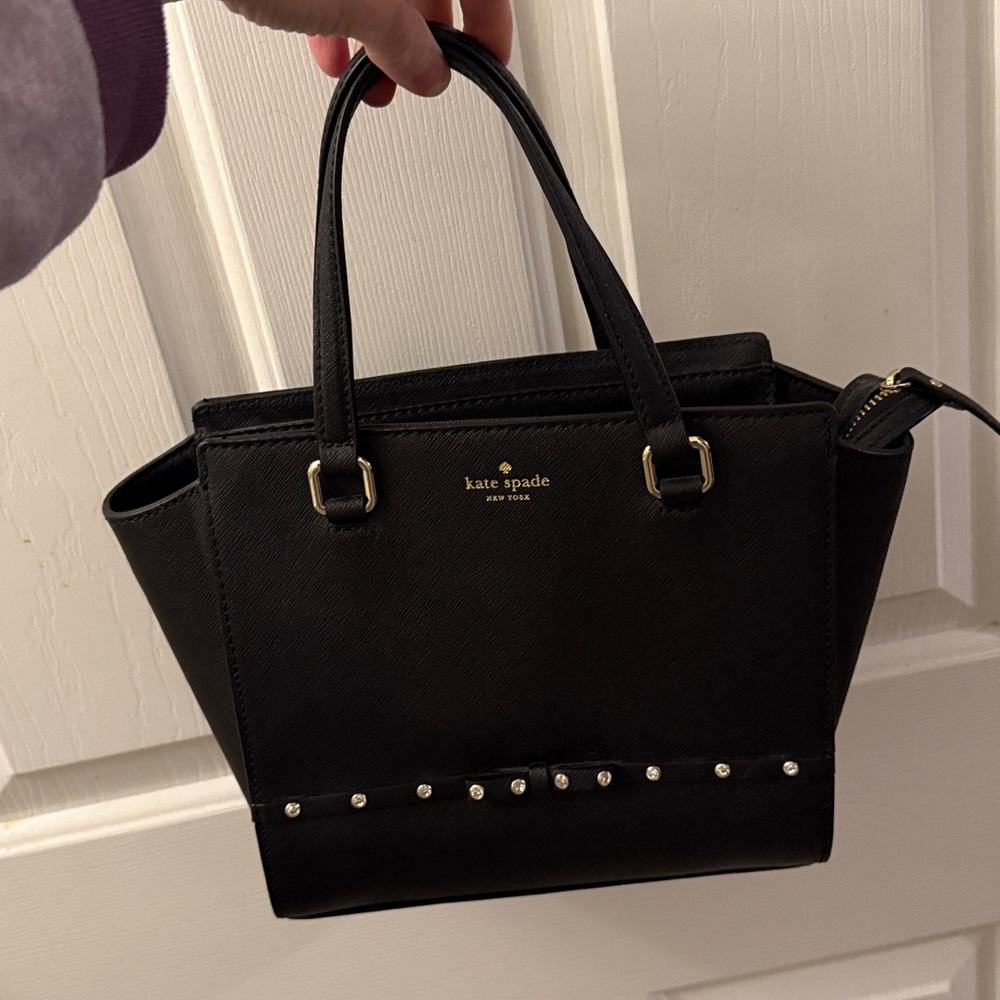 Kate Spade Black Satchel and Wallet Set with Studs